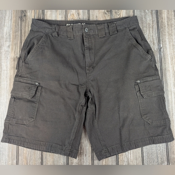 Old Mill Size 38 Cargo Shorts Brown Excellent Condition - Picture 2 of 12